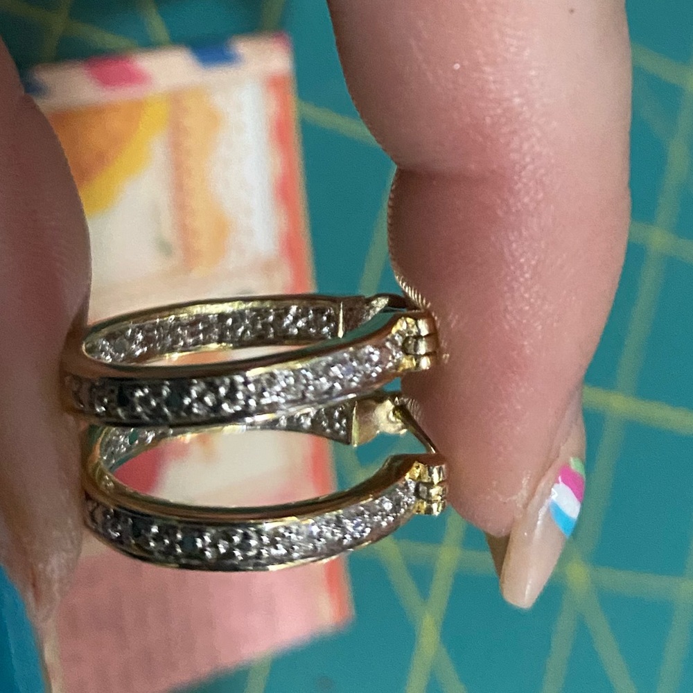 Gold hoop earrings